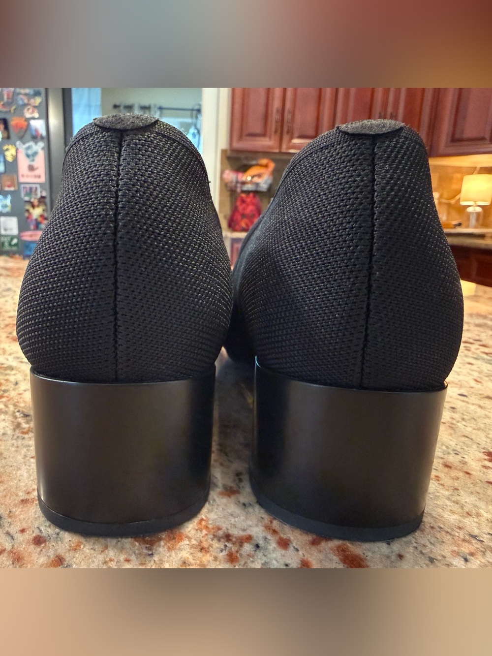 Vivaia Square Toe Chunky Heel Megan Women’s US 10.5 EU 41.5 Black Stress Free - Picture 8 of 14